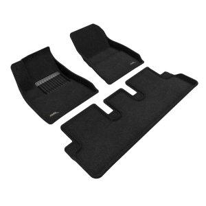 Tesla Model 3 Floor Mat Set - Front and Rear - 3D MAXpider - Elegant - Black - `24-`26 Tesla Model 3 Floor Mat Set - Front and Rear - 3D MAXpider - Elegant - Black - `24-`26